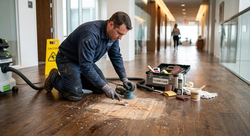 Our team working on Wood Floor Service projects in Pasco County, FL