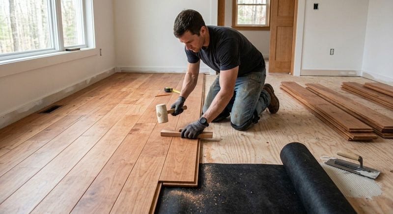 Cherry Floor Installation in Hudson, FL