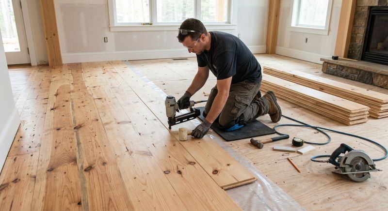 Pine Floor Installation in Pasco County, FL